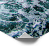 Bovenste uitzicht van de oceaangolven poster (Hoek)