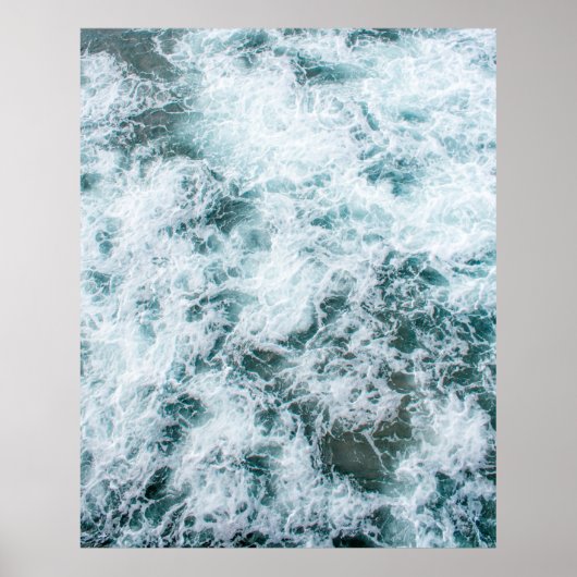 Bovenste uitzicht van de oceaangolven poster (Voorkant)