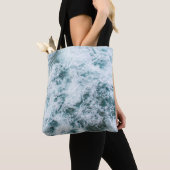 Bovenste uitzicht van de oceaangolven tote bag (Dichtbij)