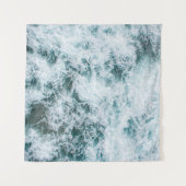 Bovenste uitzicht van de oceaangolven wandkleed (Voorkant (horizontaal))