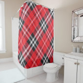 Bovenste uitzicht van het tartaankleurstofpatroon douchegordijn (In situ)