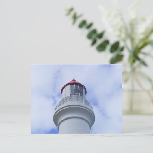 Bovenste uitzicht, vuurtoren met gesplitst punt. briefkaart (Staand voorkant)