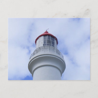 Bovenste uitzicht, vuurtoren met gesplitst punt. briefkaart