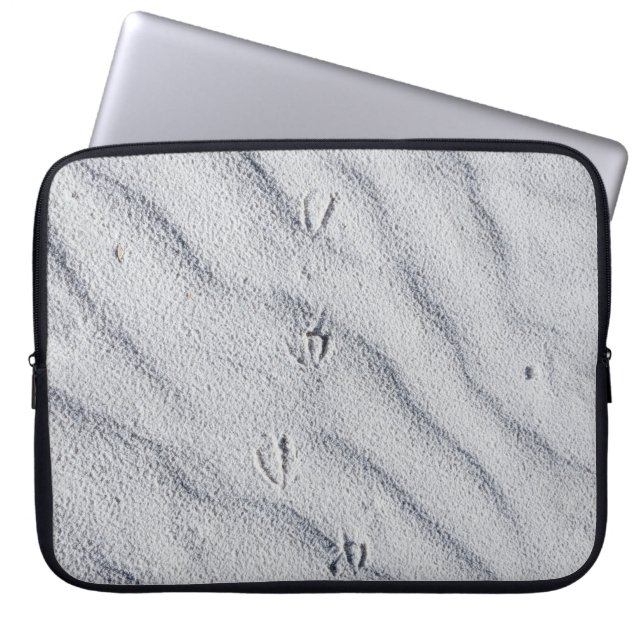 Bovenste uitzicht zandduinen laptop sleeve (Voorkant)