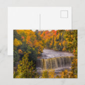 Bovenste waterval met herfstkleuren briefkaart (Voorkant / Achterkant)