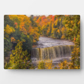 Bovenste waterval met herfstkleuren fotoplaat (voorkant)