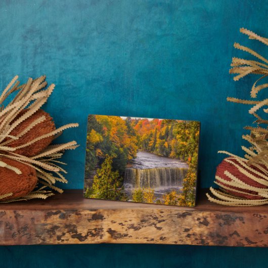 Bovenste waterval met herfstkleuren fotoplaat (Zijkant)
