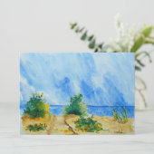 Bovenste waterverf aankondiging (Staand voorkant)