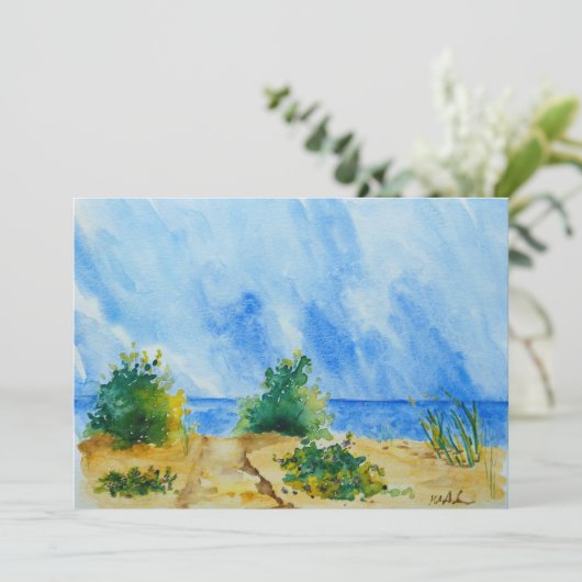 Bovenste waterverf aankondiging (Staand voorkant)