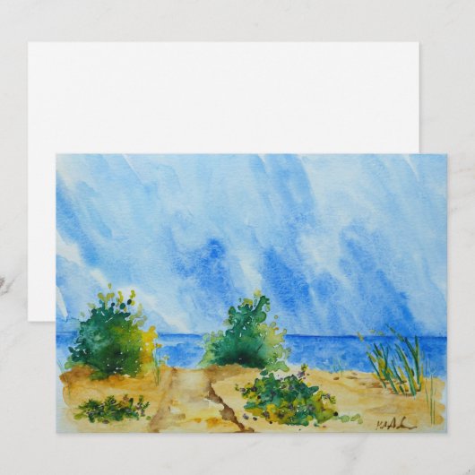 Bovenste waterverf aankondiging (Voorkant / Achterkant)