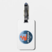 Bovenste wilde Missouri en Schilderachtig rivier Bagagelabel (Achterkant verticaal)