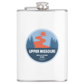 Bovenste wilde Missouri en Schilderachtig rivier Heupfles (Voorkant)