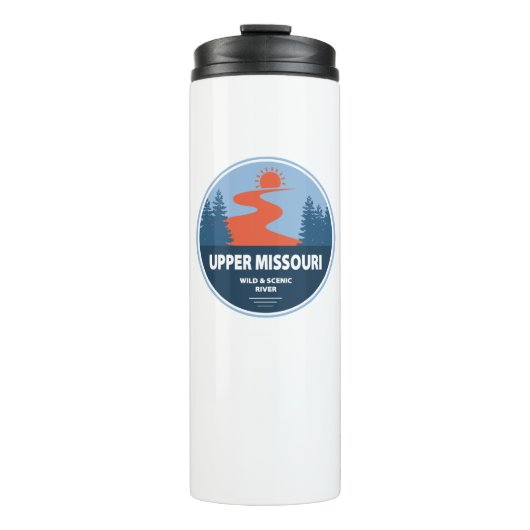 Bovenste wilde Missouri en Schilderachtig rivier Thermosbeker (Voorkant)