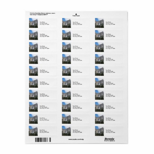 Bovenste Yosemite-Herfsten Etiket (Full Sheet)