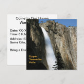 Bovenste Yosemite-Herfsten in Californië Kaart (Voorkant / Achterkant)