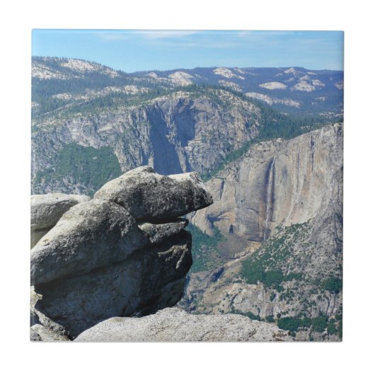 Bovenste Yosemite-Herfsten van Glacier Point, CA Tegeltje (Voorkant)