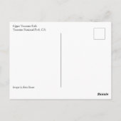 Bovenste Yosemite-Herfsten, Yosemite National Park Briefkaart (Achterkant)