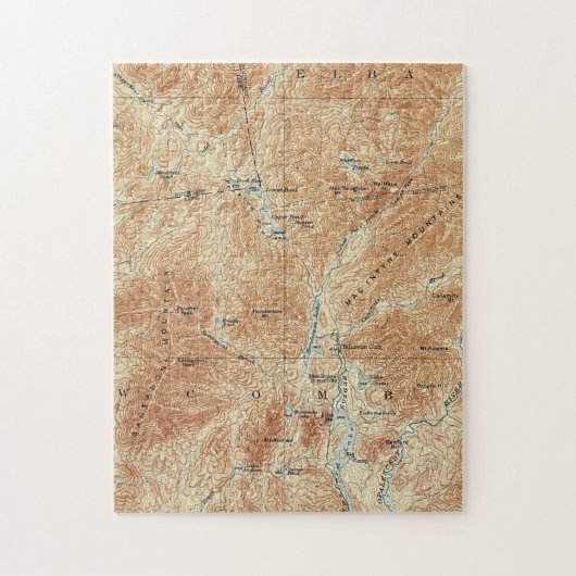 Bovenwerken, Tahawus-gebied, Adirondack High Peaks Legpuzzel (Verticaal)