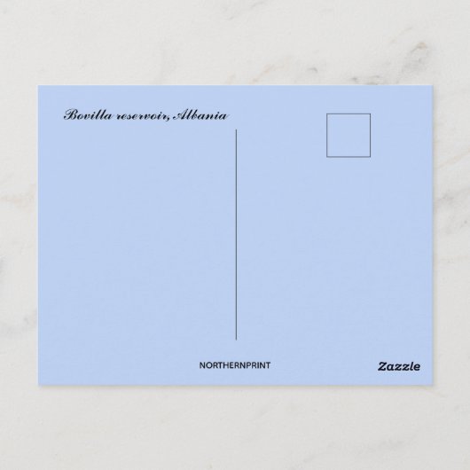 Bovilla Reservoir in Albanië Briefkaart (Achterkant)