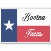 Bovina Texas Sticker (Voorkant)