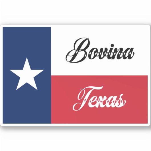 Bovina Texas Sticker (Voorkant)