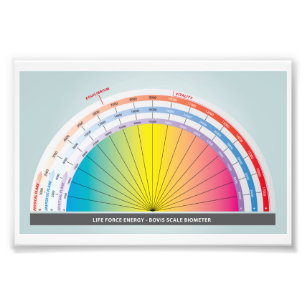 Bovis-schaal voor het meten van de levenkracht foto afdruk