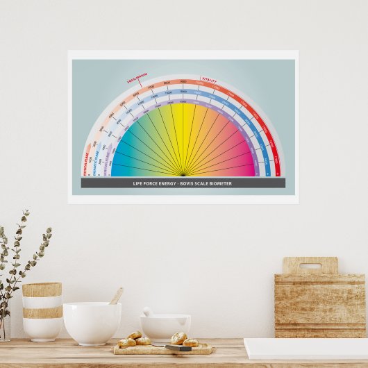 Bovis-schaal voor het meten van de levenkracht poster (Keuken)