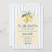 Bow A Sweet Little One Citrus Lemon Baby Shower Kaart (Voorkant)