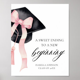 Bow Afstudeerder Party Een mooi einde aan een nieu Poster