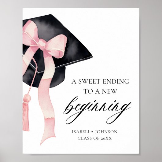 Bow Afstudeerder Party Een mooi einde aan een nieu Poster (Voorkant)