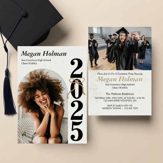 Bow Afstuderen Klasse van 2025 Arch Photo Afstudee Kaart