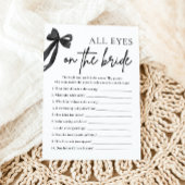 Bow All Eyes On The Bride Vrijgezellenfeest Game b Kaart