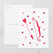 Bow and Arrow Hearts Valentine's Day Feestdagenkaart (Voorkant / Achterkant)
