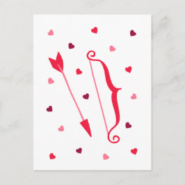 Bow and Arrow Hearts Valentine's Day Feestdagenkaart