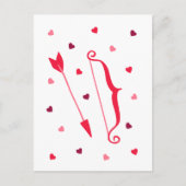 Bow and Arrow Hearts Valentine's Day Feestdagenkaart (Voorkant)