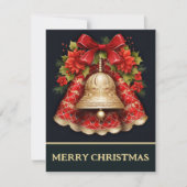 Bow And Bell - Kerstkaart (Voorkant)