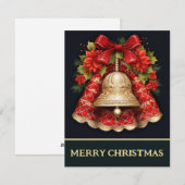 Bow And Bell - Kerstkaart (Voorkant / Achterkant)