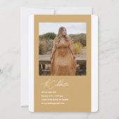 Bow and Branches Afstuderen Fotouitnodiging Kaart (Achterkant)