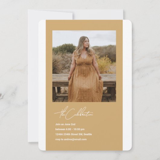 Bow and Branches Afstuderen Fotouitnodiging Kaart (Achterkant)