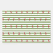Bow And Stripes Christmas  Inpakpapier Vel (Voorkant)