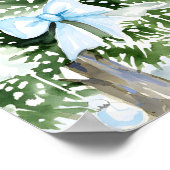 Bow Baby Het is koud Buiten Baby shower Welkom Poster (Hoek)