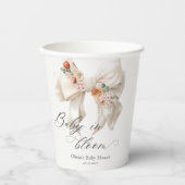 Bow Baby in Bloom Baby shower Papieren Bekers (Voorkant)
