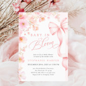 Bow Baby in Bloom Baby shower Uitnodiging