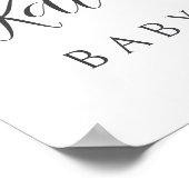 Bow Baby in Bloom Baby shower Welcome Sign Poster (Hoek)