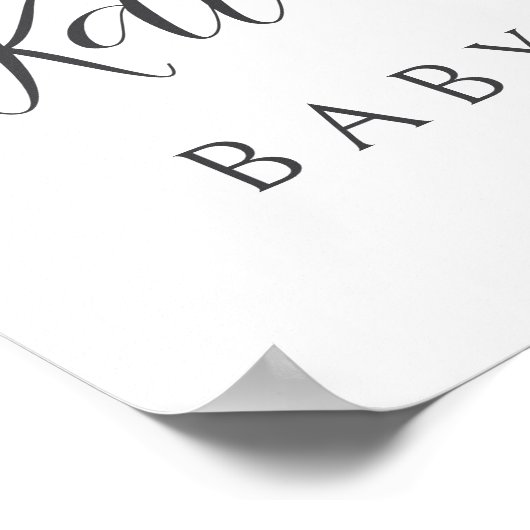 Bow Baby in Bloom Baby shower Welcome Sign Poster (Hoek)