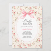 Bow Baby in Bloom Waterverf Baby shower Kaart (Voorkant)