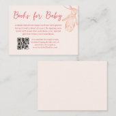 Bow Baby shower Book Card Notitiekaartje (Voorkant / Achterkant)