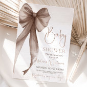 Bow Baby shower Coquette Kaart