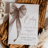 Bow Baby shower Coquette Kaart