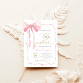 Bow Baby shower Meisje Kaart